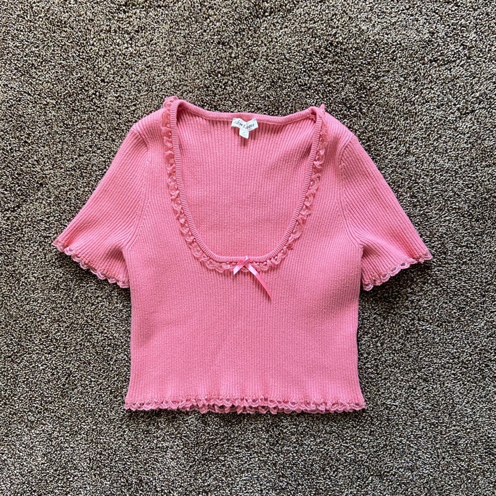 For Love and Lemons Calla Knit Top Size Medium